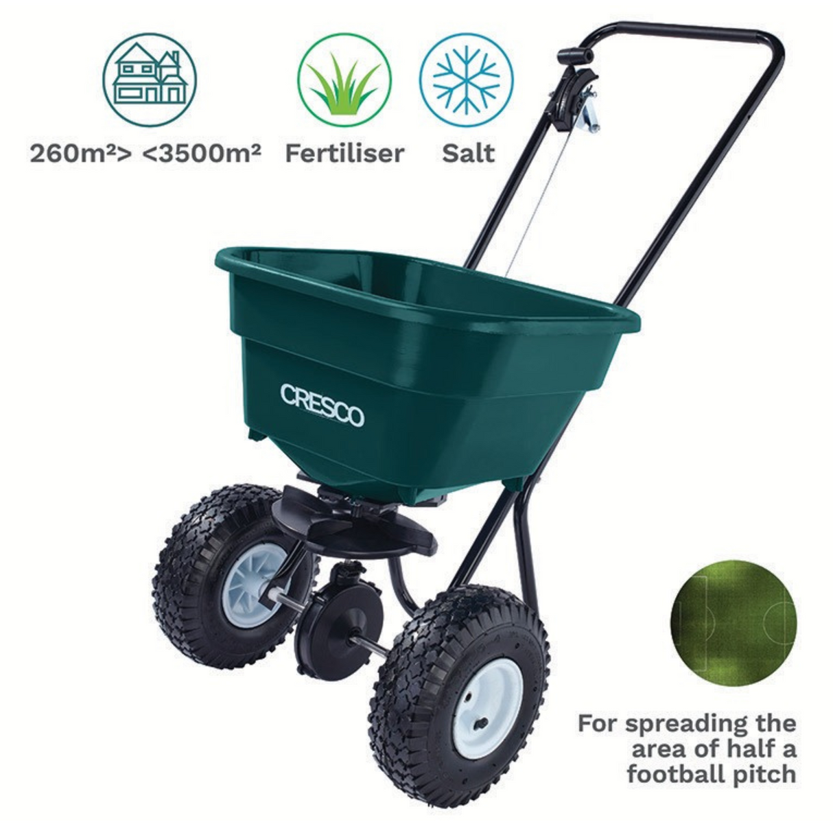 Dandy's Cresco Rock Salt and Fertiliser Spreader