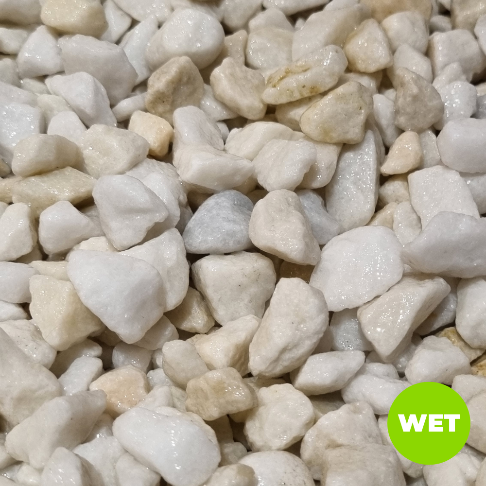 Beautiful Polar White Marble Chippings Bulk Bag | Home Delivery – Dandy ...