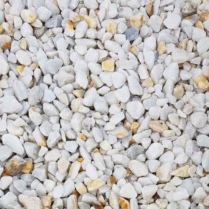 Polar White Marble Chippings | Dandy's Topsoil & Landscape Supplies